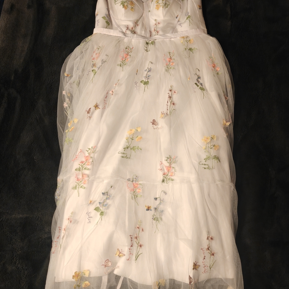 Dress with Floral Embroidery
